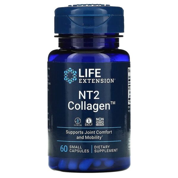 Life Extension NT2 Collagen, 40mg - 60 small caps | High-Quality Joint Support | MySupplementShop.co.uk
