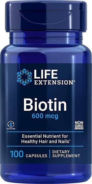 Life Extension Biotin, 600mcg - 100 caps | High-Quality Health and Wellbeing | MySupplementShop.co.uk
