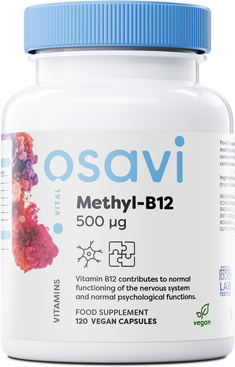 Osavi Methyl-B12, 500mcg - 120 vegan caps | High-Quality Sports Supplements | MySupplementShop.co.uk