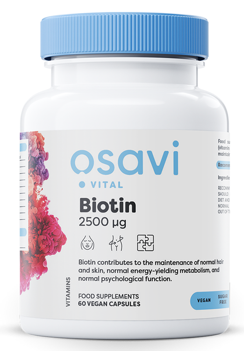 Osavi Biotin, 2500mcg - 60 vegan caps - Health and Wellbeing at MySupplementShop by Osavi