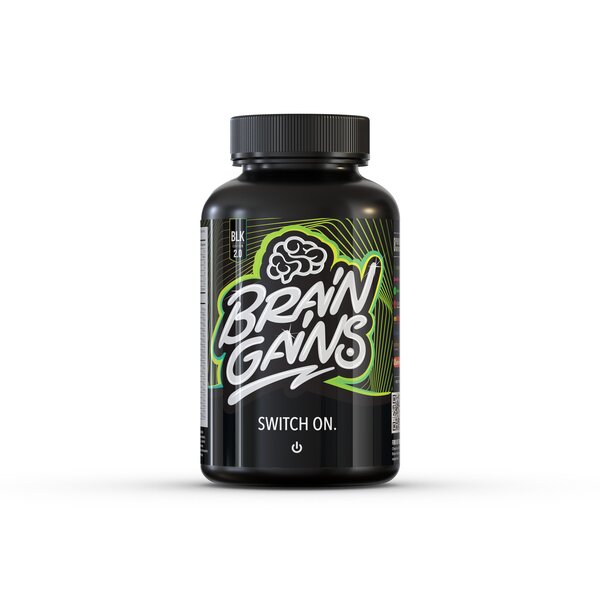 Brain Gains Switch-On 2.0 Black Edition - 120 caps | High-Quality Mood Enhancement | MySupplementShop.co.uk