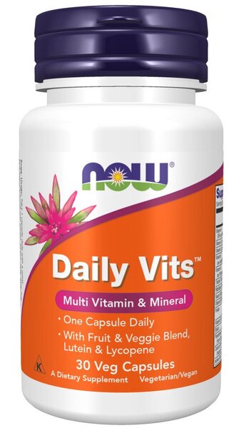 NOW Foods Daily Vits - 30 vcaps | High-Quality Vitamins & Minerals | MySupplementShop.co.uk