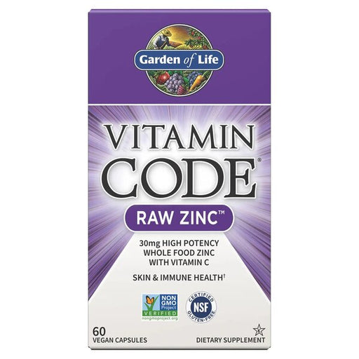 Garden of Life Vitamin Code Raw Zinc - 60 vegan caps - Vitamins &amp; Minerals at MySupplementShop by Garden of Life
