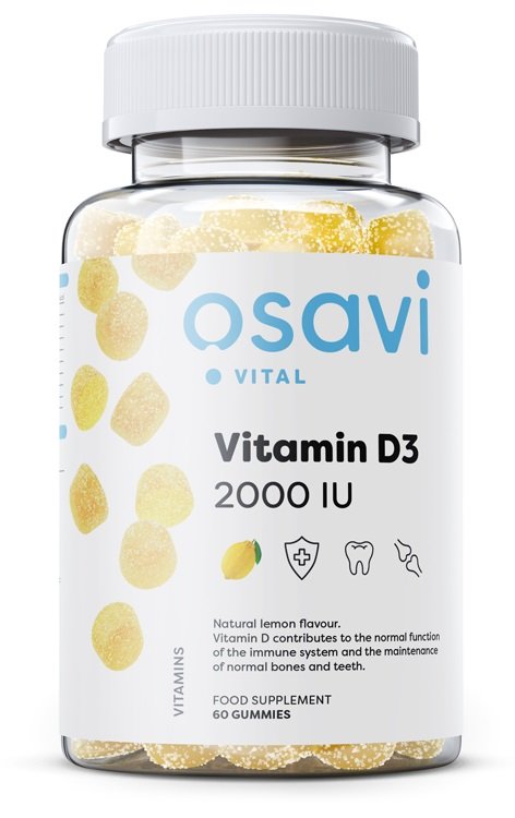 Osavi Vitamin D3 Gummies, 2000IU (Lemon) - 60 gummies | High-Quality Vitamins & Minerals | MySupplementShop.co.uk
