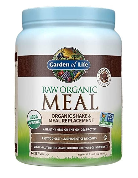 Garden of Life Raw Organic Meal, Chocolate Cacao - 509g - Health Foods at MySupplementShop by Garden of Life