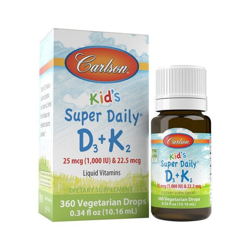 Carlson Labs Kid&#039;s Super Daily D3 + K2 - 10 ml. - Vitamins &amp; Minerals at MySupplementShop by Carlson Labs