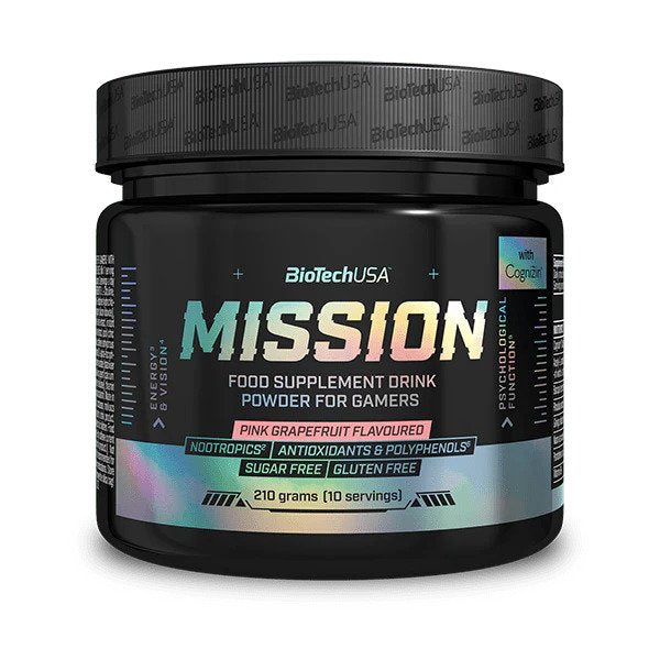 BioTechUSA Mission, Pink Grapefruit - 210 grams | High-Quality Mental Focus and Memory | MySupplementShop.co.uk