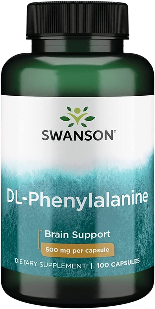 Swanson DL-Phenylalanine, 500mg - 100 caps | High-Quality Amino Acids and BCAAs | MySupplementShop.co.uk
