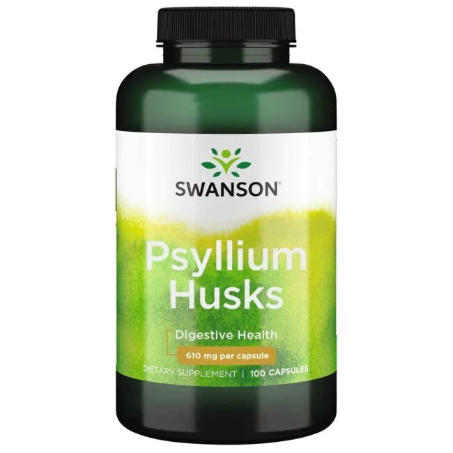 Swanson Psyllium Husks, 610mg - 100 caps - Health and Wellbeing at MySupplementShop by Swanson