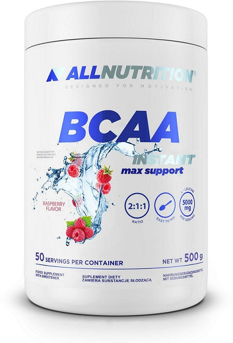 Allnutrition BCAA Instant Max Support, Raspberry - 500g | High-Quality BCAAs | MySupplementShop.co.uk