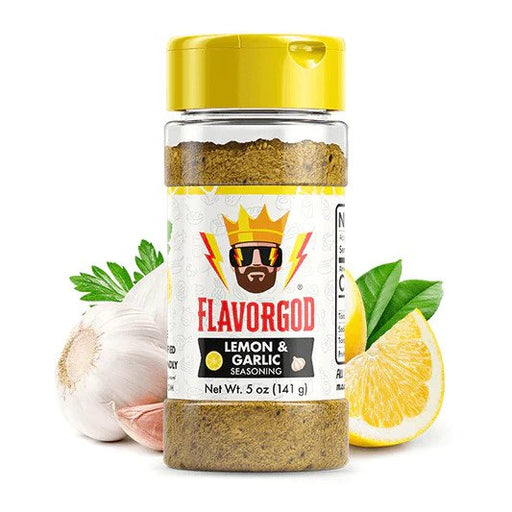 FlavorGod Lemon & Garlic Seasoning - 141g | High-Quality Health Foods | MySupplementShop.co.uk