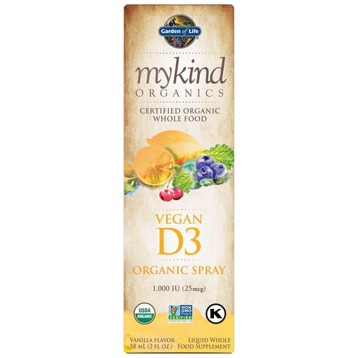 Garden of Life Mykind Organics Vegan D3 Organic Spray, 1000 IU (Vanilla) - 58 ml. - Vitamins &amp; Minerals at MySupplementShop by Garden of Life