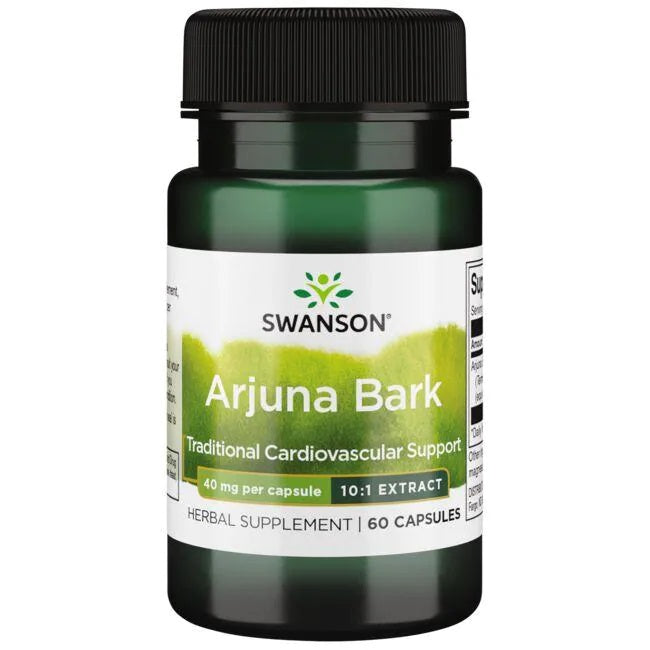 Swanson Arjuna Bark (10:1) Extract, 40mg - 60 caps - Health and Wellbeing at MySupplementShop by Swanson