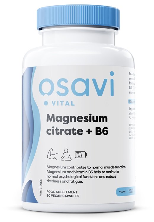 Osavi Magnesium Citrate + B6 - 90 vcaps | High Quality Minerals and Vitamins Supplements at MYSUPPLEMENTSHOP.co.uk