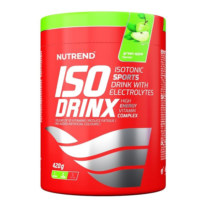 Nutrend IsoDrinx, Green Apple - 420 grams | High-Quality Pre & Post Workout | MySupplementShop.co.uk