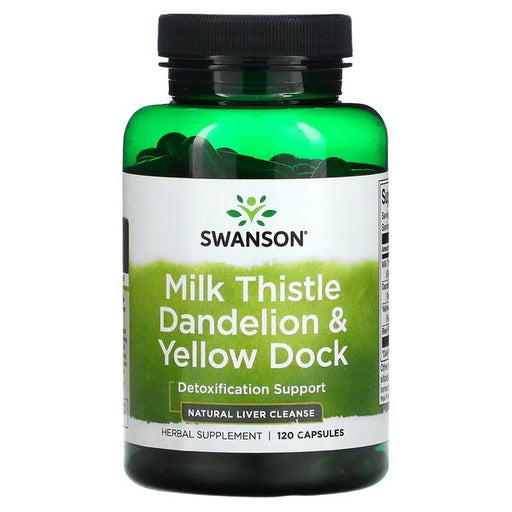 Swanson Milk Thistle Dandelion & Yellow Dock  120 caps - Health and Wellbeing at MySupplementShop by Swanson