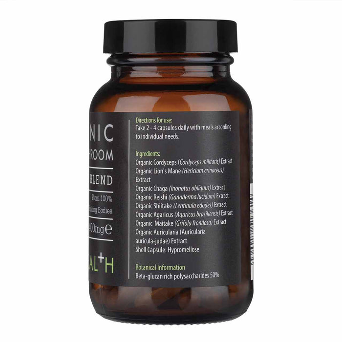 Kiki Health Organic 8 Multi-Mushroom Extract Blend 60 vegicaps | High-Quality Health and Wellbeing | MySupplementShop.co.uk