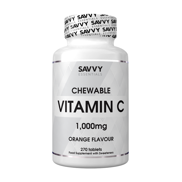 Savvy Essentials Chewable Vitamin C 1000mg 180 Tablets - Orange - Vitamin C Supplement at MySupplementShop by Savvy Nutrition