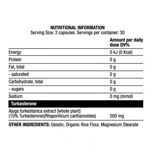 Chaos Crew Turk Unflavoured (Turkesterone 10%) 60 Capsules - Sports Nutrition at MySupplementShop by Chaos