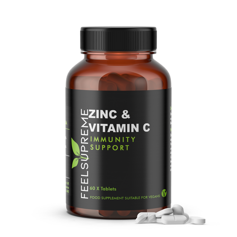 Feel Supreme Zinc with Vitamin C 60Tabs - Sports Nutrition at MySupplementShop by Feel Supreme